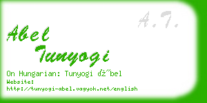 abel tunyogi business card